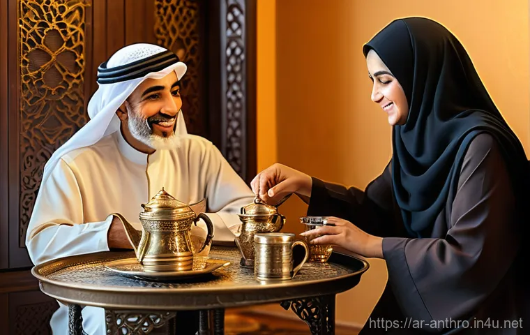 문화적 규범과 법 - Image Prompt 1: The Essence of Arab Hospitality**